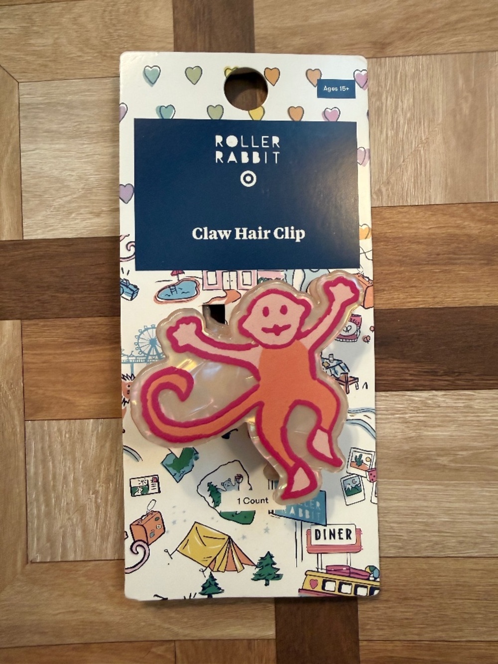 Roller Rabbit X Target Monkey Claw Hair Clip NWT